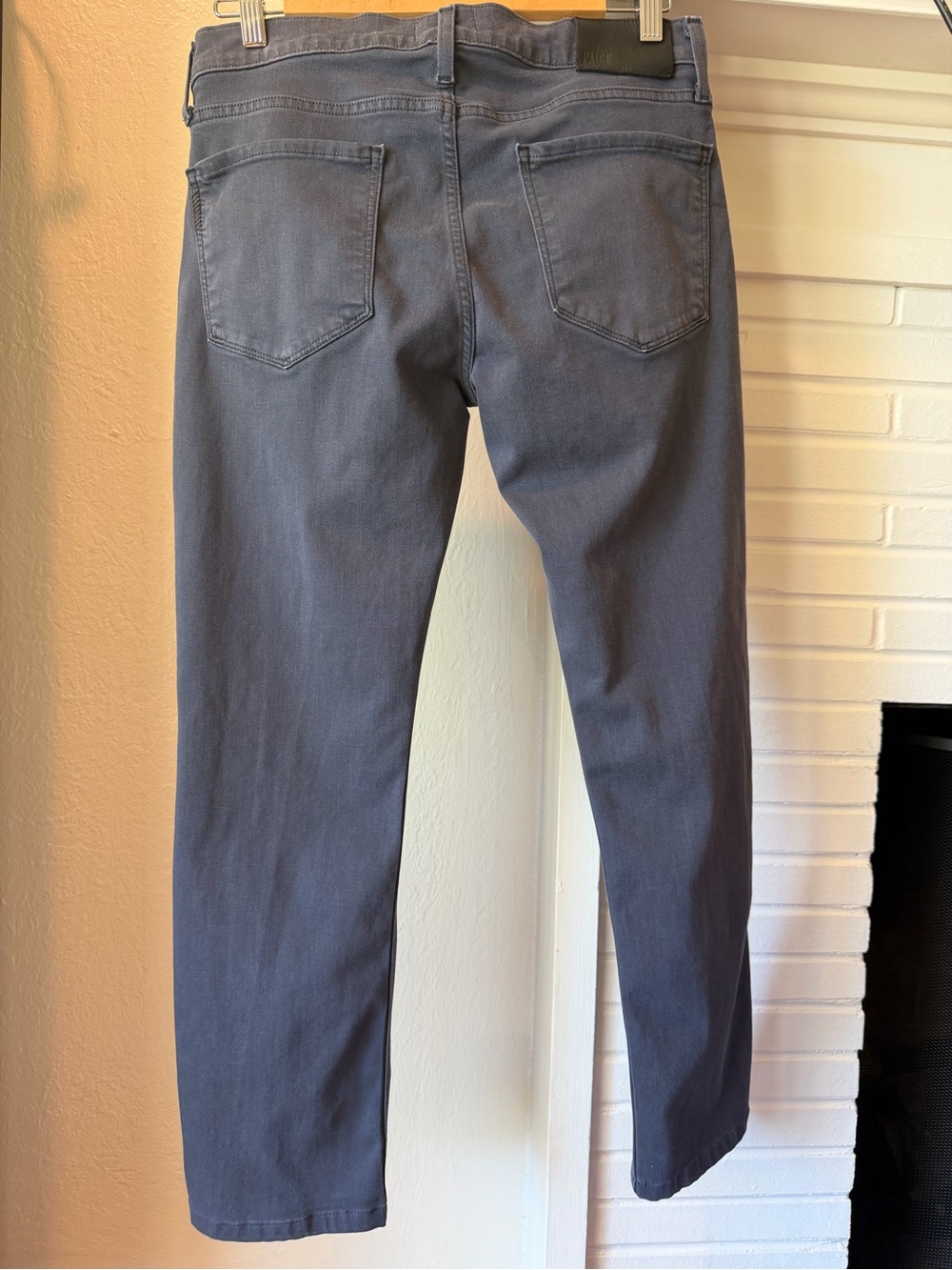 PAIGE Federal Men’s Navy Slim Straight Stretch Jeans Size 31 Premium Denim - Picture 3 of 10